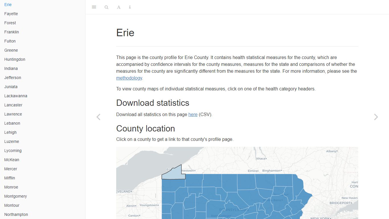 Erie | Pennsylvania County Health Profiles
